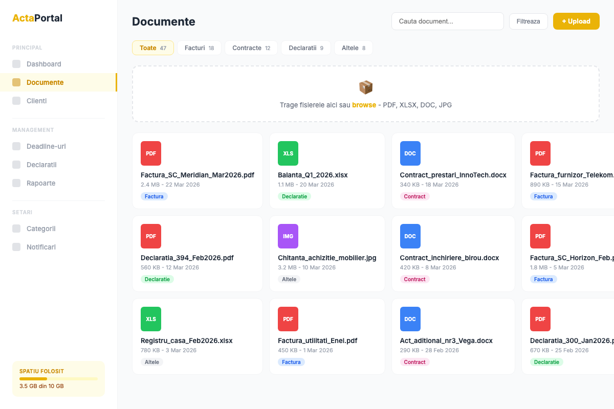 ActaPortal dashboard